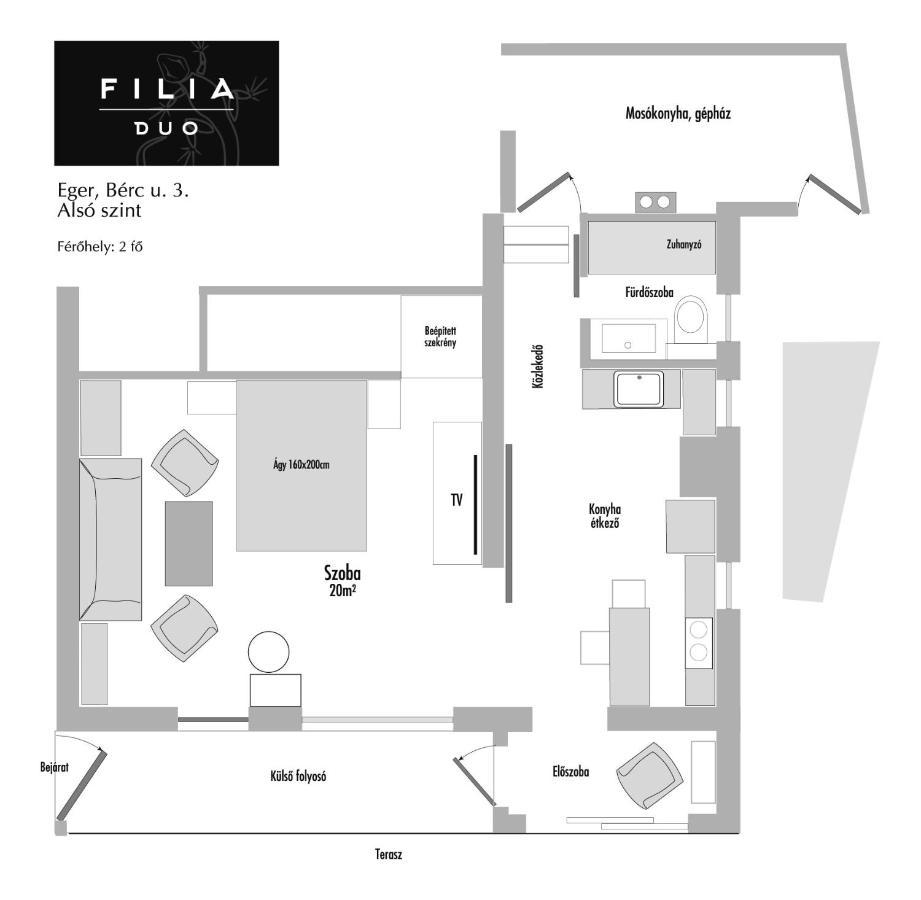 Filia Apartman Егер Екстериор снимка