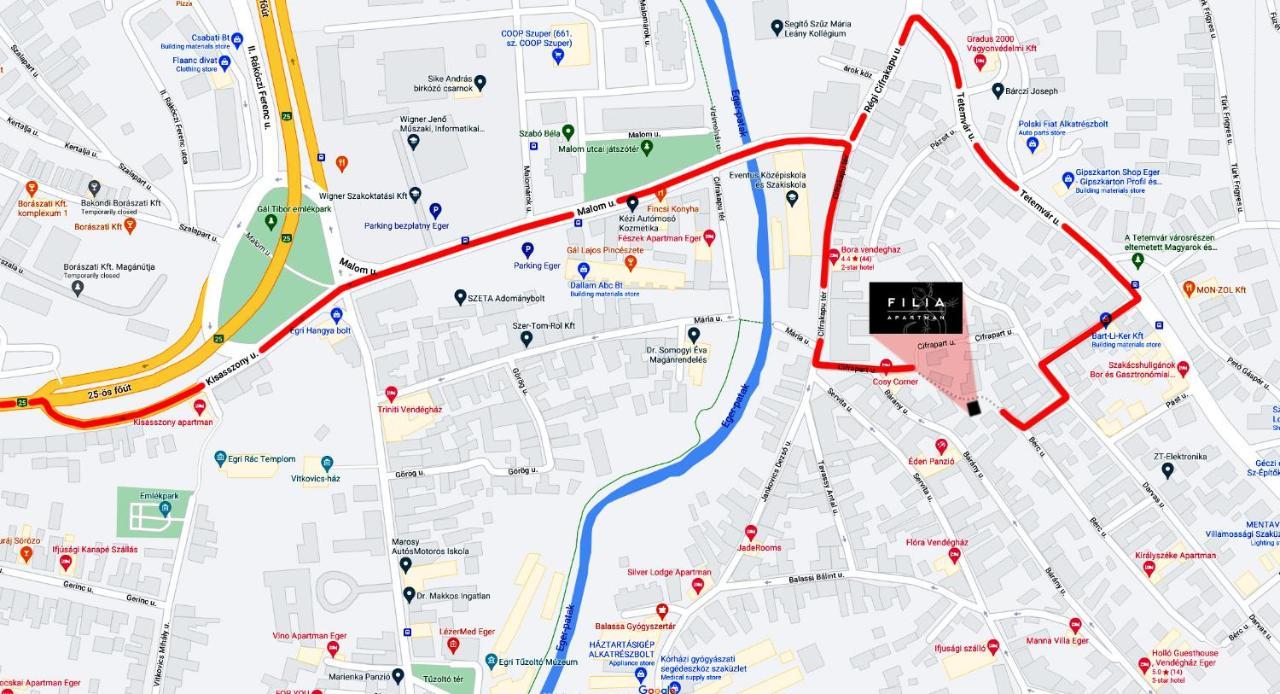 Filia Apartman Егер Екстериор снимка